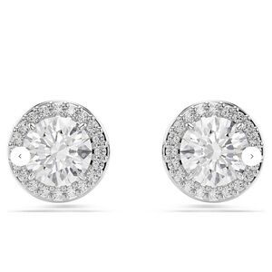 SWAROVSKI Una Angelic stud earrings
Round cut, Pavé, White, Rhodium plated